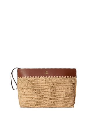 Top Zip Pch-Pouch-Large-Crcht Wvn Strw/Nt S LAUREN RALPH LAUREN | Pochette Bag | 432P10519001